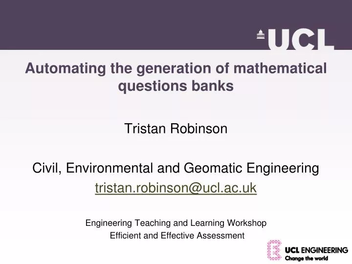 automating the generation of mathematical questions banks