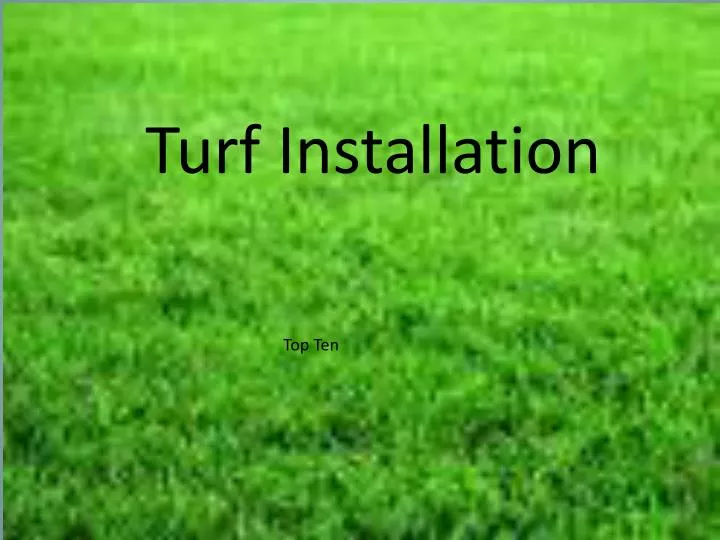 turf installation