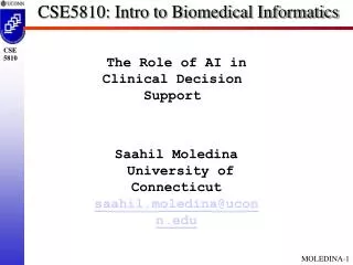 CSE5810: Intro to Biomedical Informatics