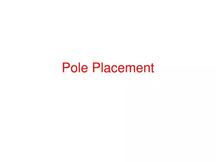 pole placement