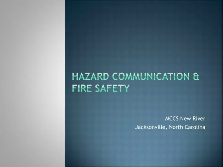hazard communication fire safety