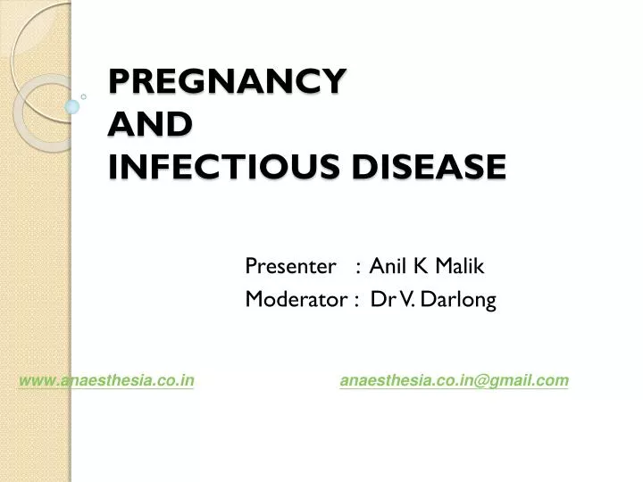 pregnancy and infectious disease