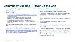 Community Building - Power Up the Grid