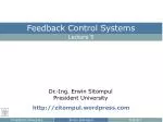 Feedback Control - slide 1