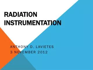 Radiation Instrumentation