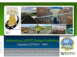 Automating LaDOTD Design Publishing ( Updated 2/27/2013 - HW )