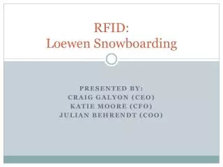 RFID: Loewen Snowboarding