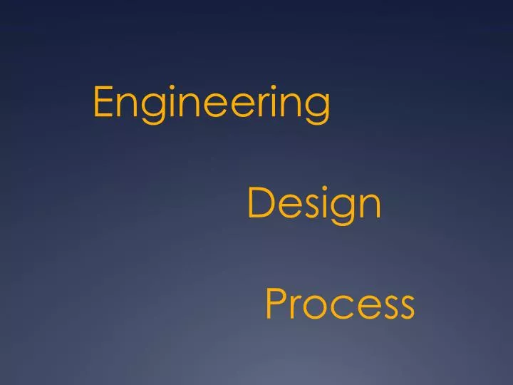 engineering design process