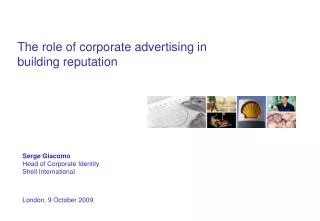 The role of corporate advertising in building reputation