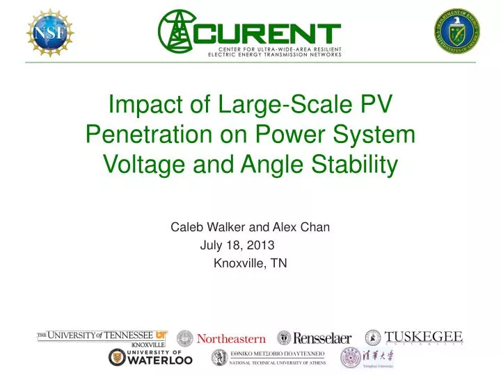 impact of large scale pv penetration on power system voltage and angle stability