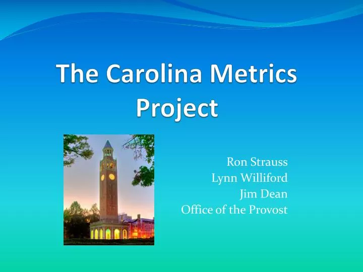 the carolina metrics project