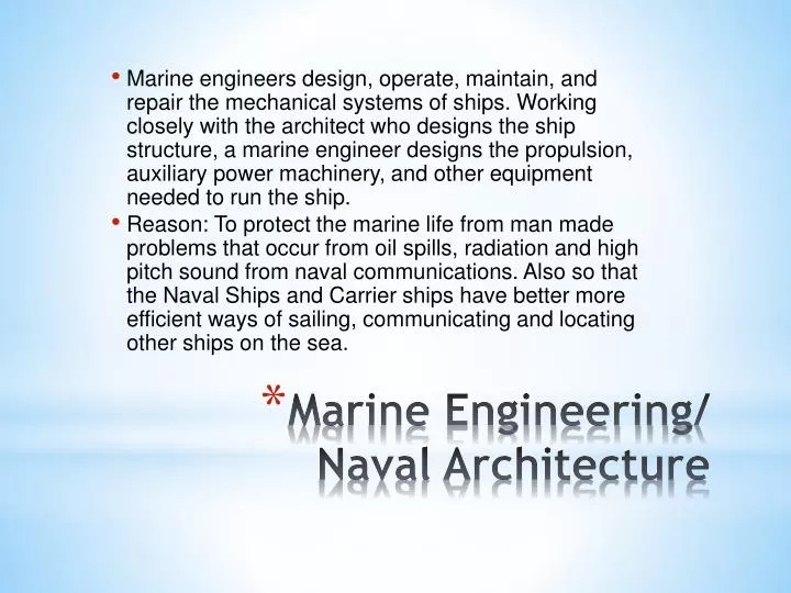 marine engineering naval architecture