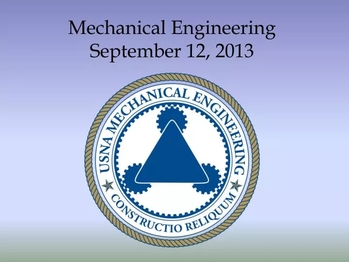 mechanical engineering september 12 2013
