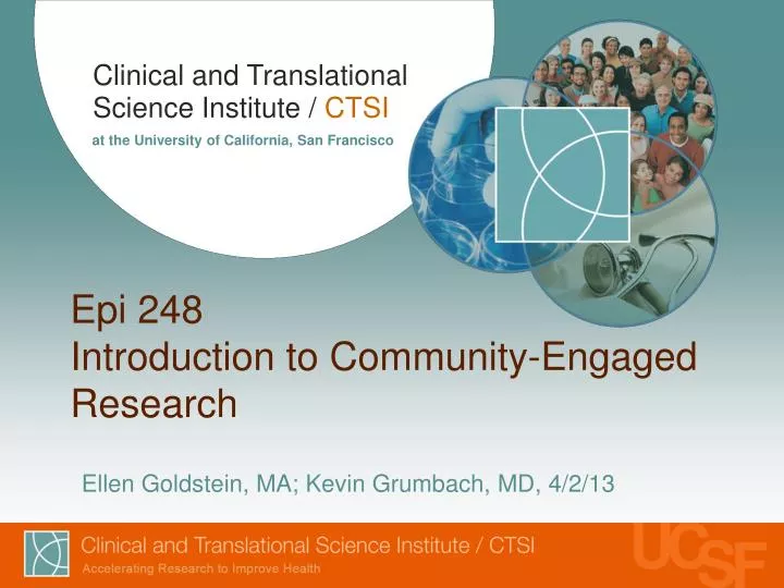 epi 248 introduction to community engaged research