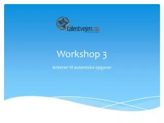 workshop 3