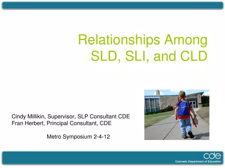 relationships among sld sli and cld