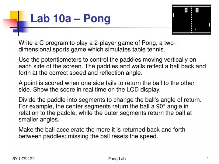 lab 10a pong