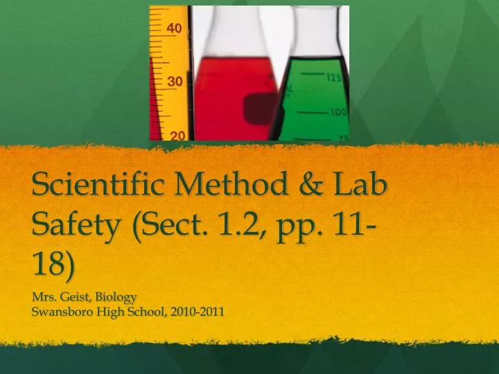 scientific method lab safety sect 1 2 pp 11 18
