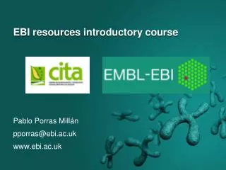 EBI resources introductory course