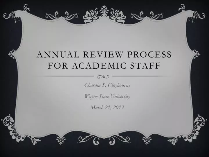annual review process for academic staff