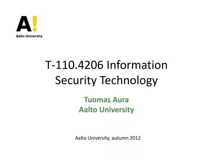 t 110 4206 information s ecurity technology