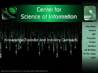 Center for Science of Information