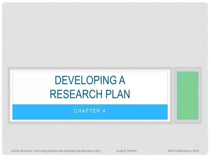 developing a research plan
