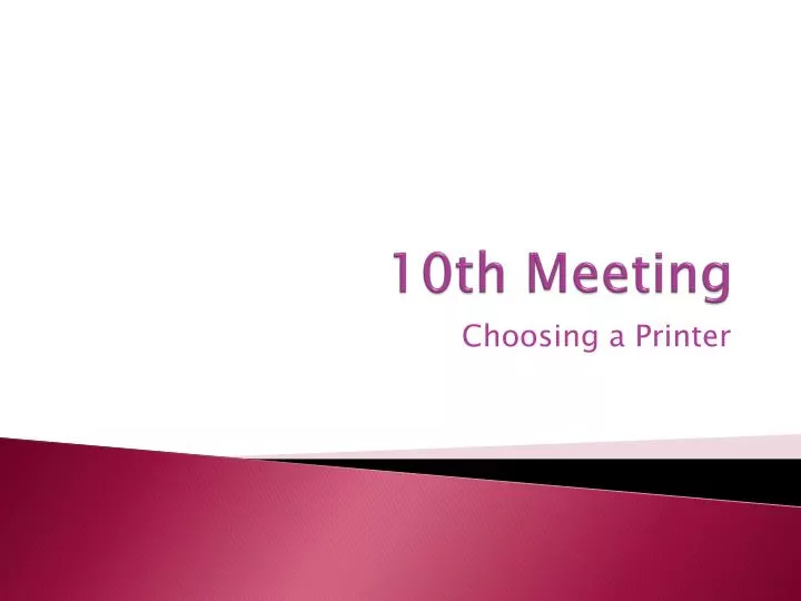 10th meeting