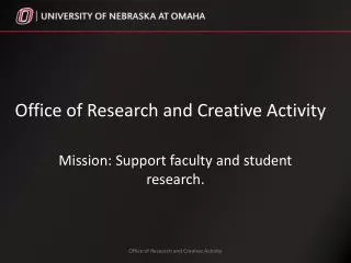 Office of Research and Creative Activity