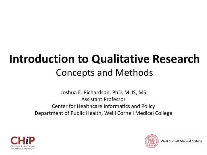 introduction to qualitative research concepts and methods