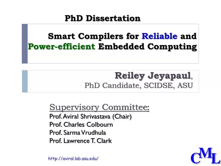 smart compilers for reliable and power efficient embedded computing