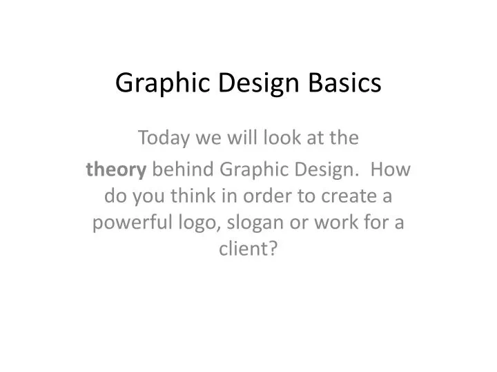 graphic design basics