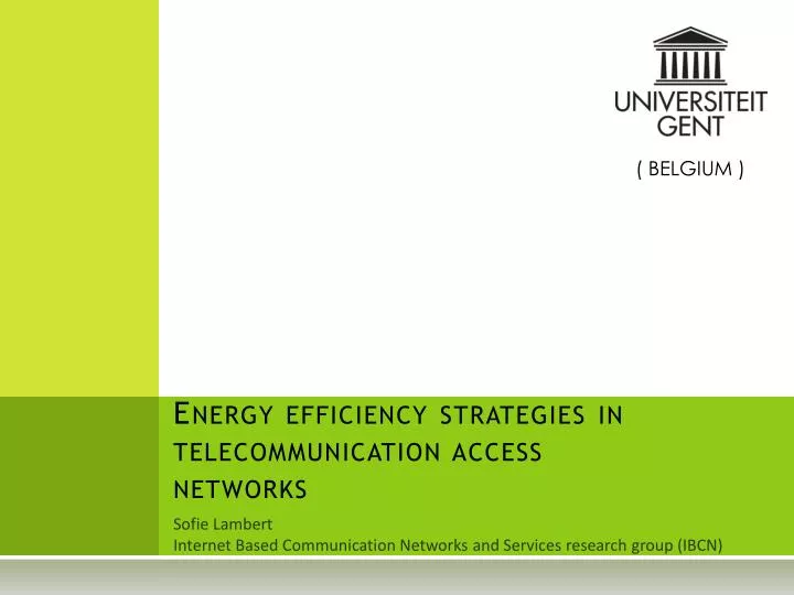energy efficiency strategies in telecommunication access networks