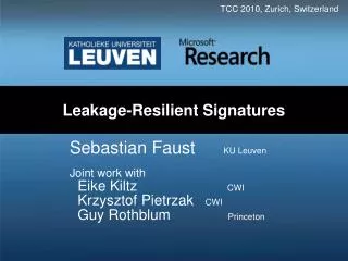 Leakage-Resilient Signatures