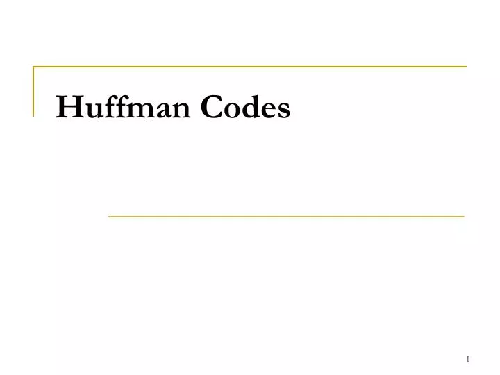 huffman codes