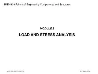 MODULE 2 LOAD AND STRESS ANALYSIS