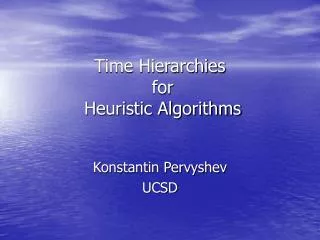 Time Hierarchies for Heuristic Algorithms