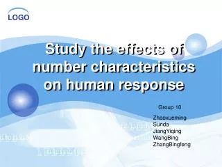 Study the effects of number characteristics on human response