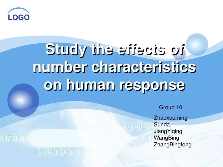 study the effects of number characteristics on human response