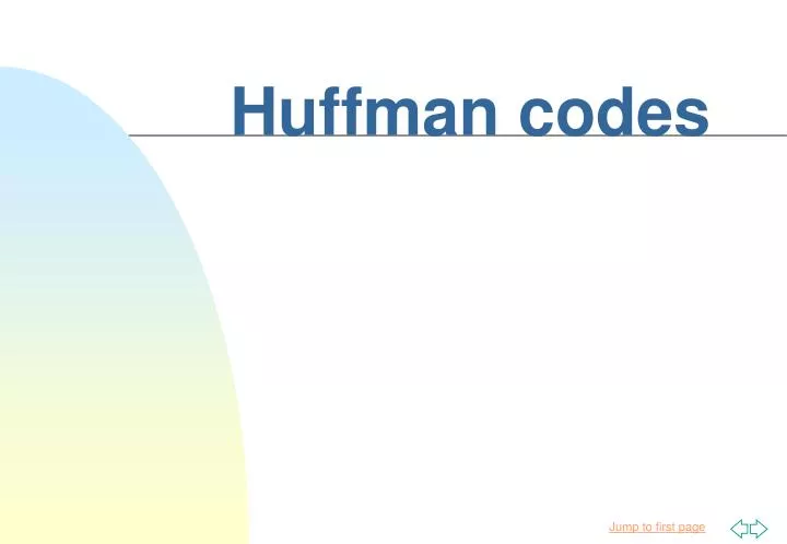 huffman codes