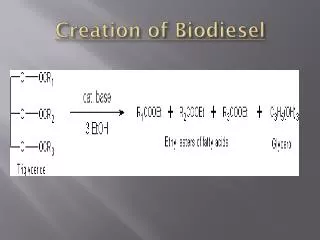 Creation of Biodiesel