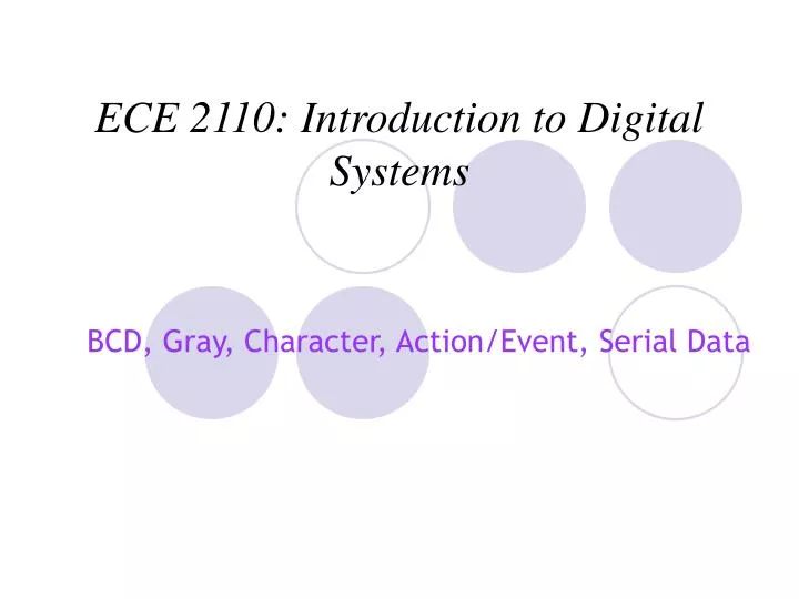 ece 2110 introduction to digital systems