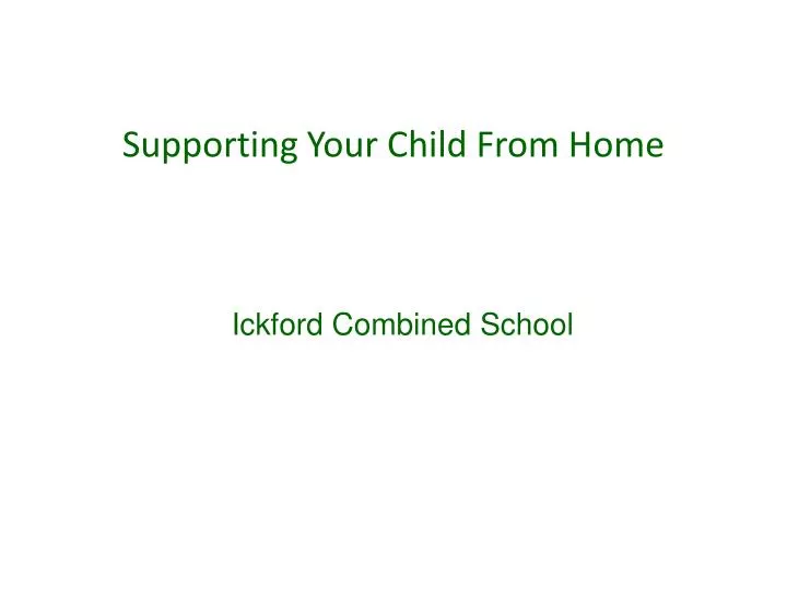 supporting your child from home