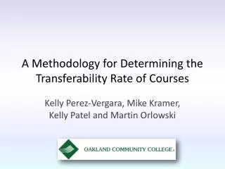 A Methodology for Determining the Transferability Rate of Courses