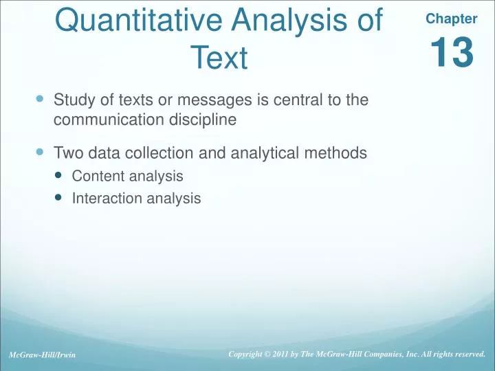 quantitative analysis of text