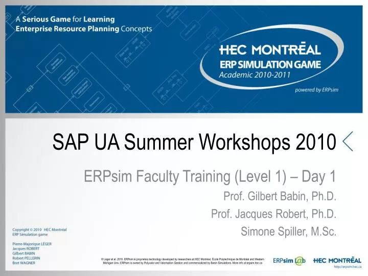 sap ua summer workshops 2010