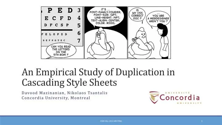 an empirical study of duplication in cascading style sheets