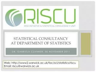 Statistical consultancy at Department of Statistics