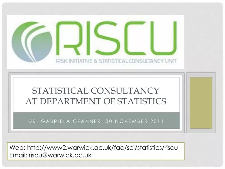 statistical consultancy at department of statistics