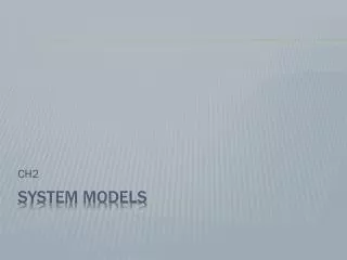 System models